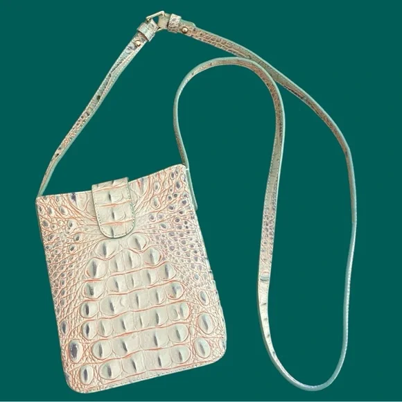 Vintage Color Authentic Brahmin Marley Melbourne Genuine Leather Crossbody Bag - Picture 8 of 10